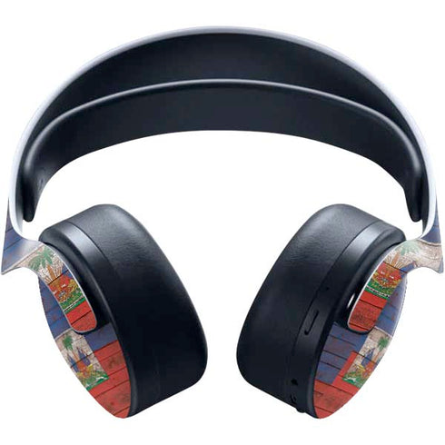 Haiti Flag Dark Wood PULSE 3D Wireless Headset for PS5 Skin
